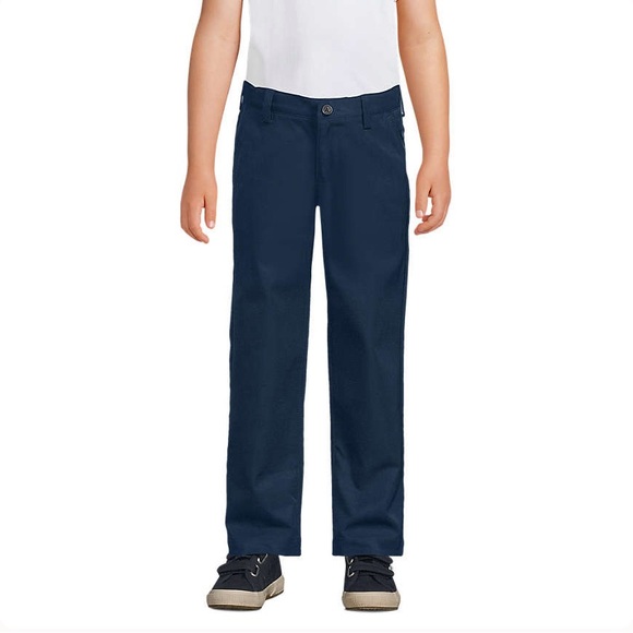 Lands End School Uniform Boy Iron Knee Active Chino Pant - Picture 1 of 16